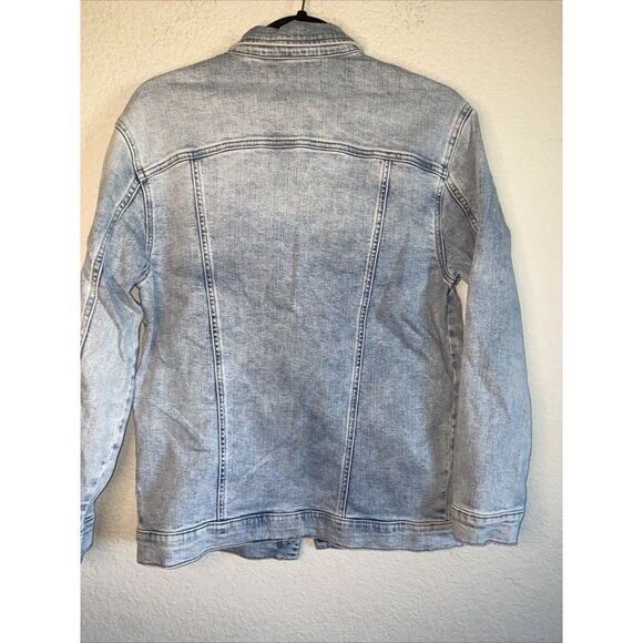 NEW MAVI jean jacket distress Women JILL punk rock y2k 90s grunge L western - Picture 8 of 10